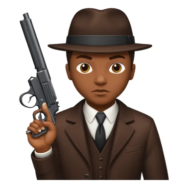 African American gangster terrorist with a gun sticker