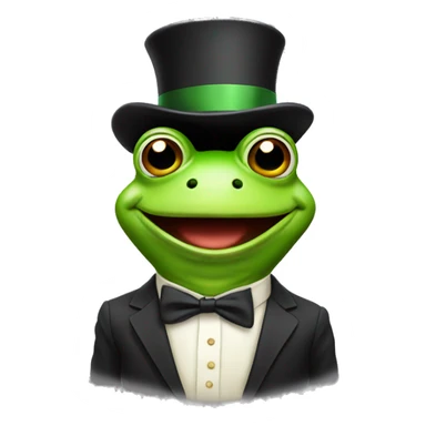 happyfrog with silly hat and bowtie sticker