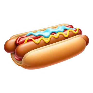 Melting neon ice cream hot dog  sticker