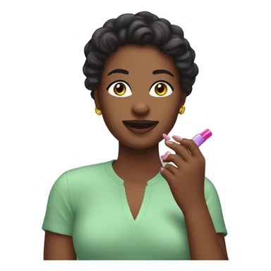 Me putting on nail polish  sticker