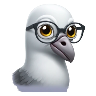 Pigeon wearing glasses sticker