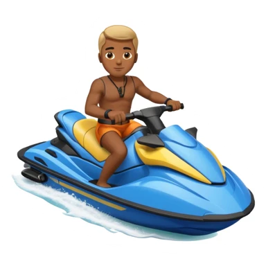 black man on a jet ski sticker