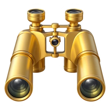 gold binoculars with large lenses sticker