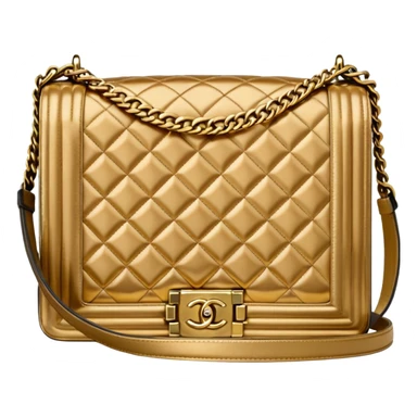 chanel le boy gold color bag sticker