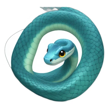 Blue snake sticker