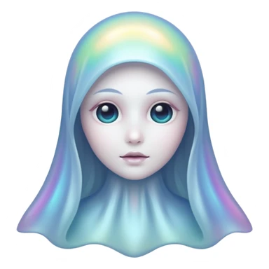 Holographic chrome ghost sticker