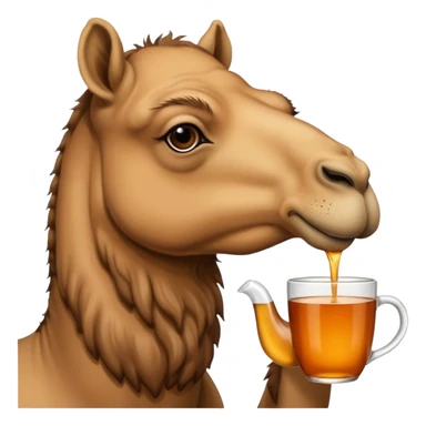 animal de désert qui boit du thé sticker