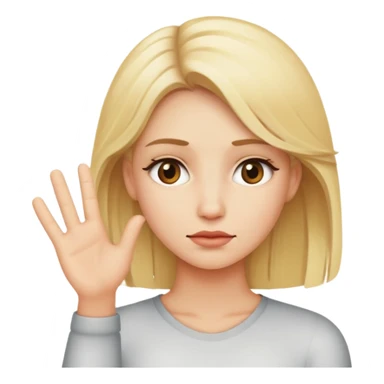 Blonde woman saying no sticker