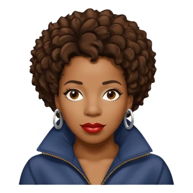 Macy Gray with dark brown hair sticker