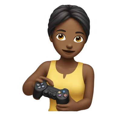 Fille qui joue a a Playstation avec des chips
 sticker