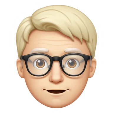 nerd and zany face sticker