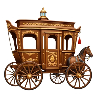 huge-horse-drawn-fancy-french-stagecoach-caravan sticker