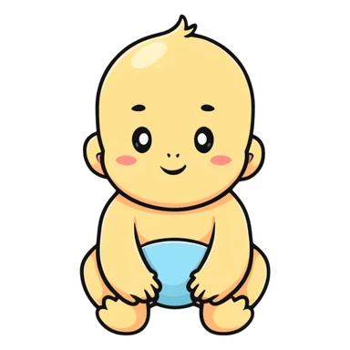 baby with oil sticker