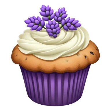 Lavender flower sprig muffin with berries sticker