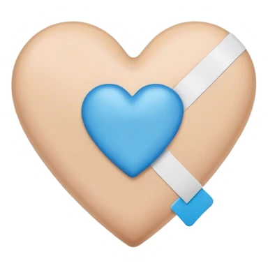 blue heart with band aid sticker