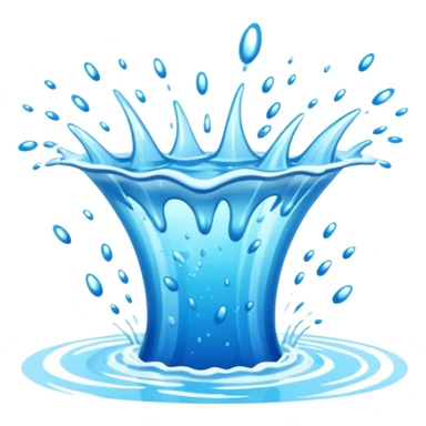 chaotic water splash from jumping into swimming pool sticker