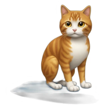 Un chat avec une poule faisant du surf sticker