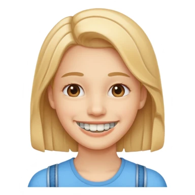 Smiling with braces sticker