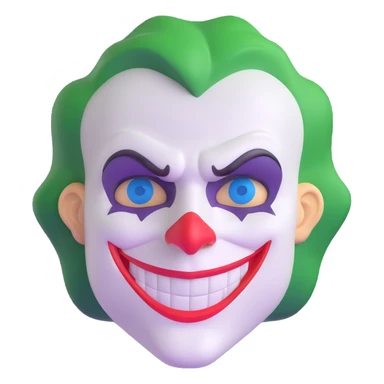 joker face with human skin sticker
