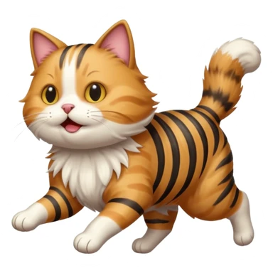 Cat Running Away from Dog sticker