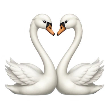 Give me a emoji in which two swans face to each other sticker