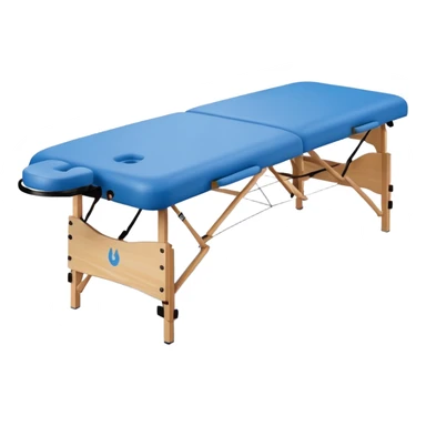 massage table blue sticker