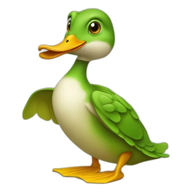 Canard sur une grenouille sticker