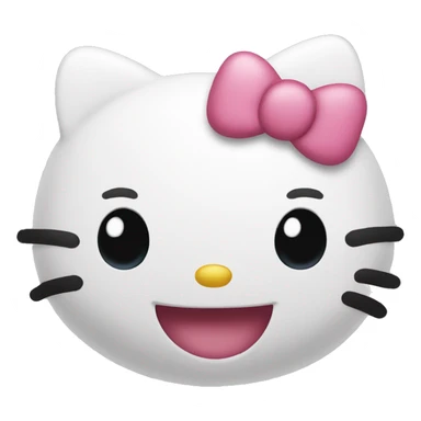 Cute hello kitty smiling like this: ☺️ sticker