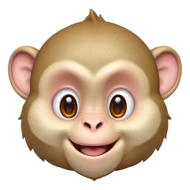 Cinematic Cheeky Macaque Portrait Emoji, Grinning mischievously with a tilted head and a playful smirk, showcasing a smart, agile build with soft, textured fur and wide, sparkling eyes pulling a funny face, Simplified yet strikingly expressive features, highly detailed, glowing with a warm, vibrant radiance, high shine, spirited and impish, stylized with an air of cheeky primate mischief, focused and teasing, soft glowing outline, capturing the essence of a cheeky macaque that looks ready to jump out of the screen with playful charm! sticker