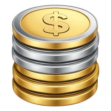 a stack of three coinsa stack of three coins sticker