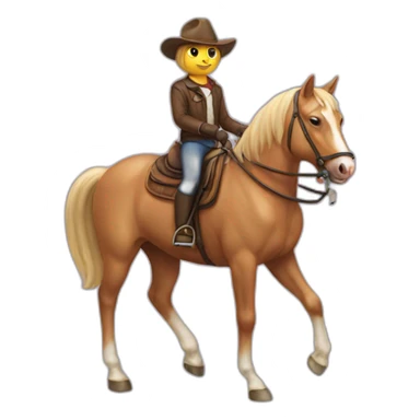cat on horse sticker