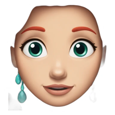 ariel-the little mermaid-blue eyed-red hair sticker