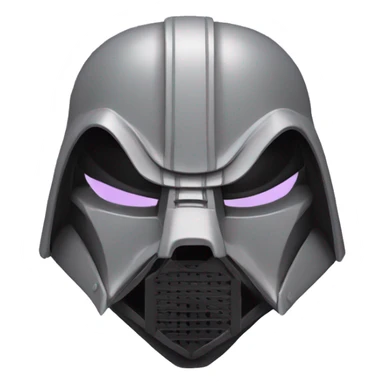 Lavender gray Pig darth Vader mask face armadillo darth Vader fanned tail feathered tail pig armadillo darth Vader face sticker