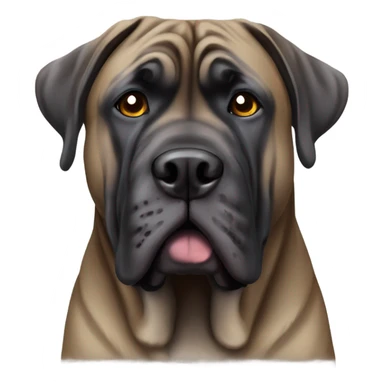 Brindle colored english mastiff sticker