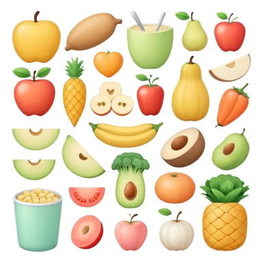 healthy food coquette core  sticker