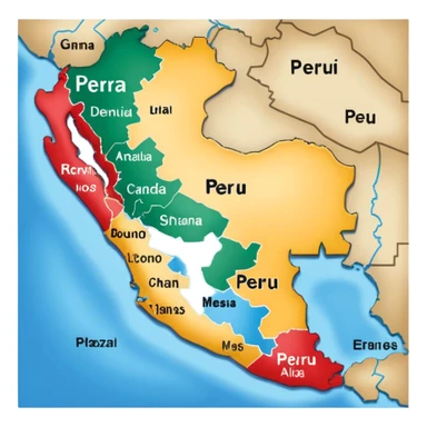 Peru map sticker