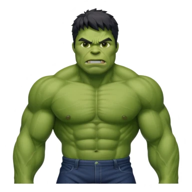 Hulk with a Clean Outfit sticker