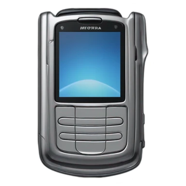 Fold out Motorola Razr V3 mobile device with the iconic clamshell design sticker