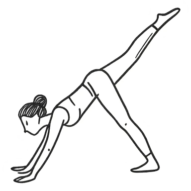 yoga woman in a different yoga pose sticker
