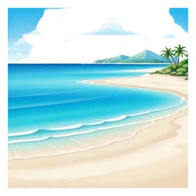 playa paisaje sin que sea un cuadro  sticker