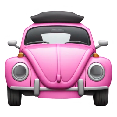 pink vw beetle sticker