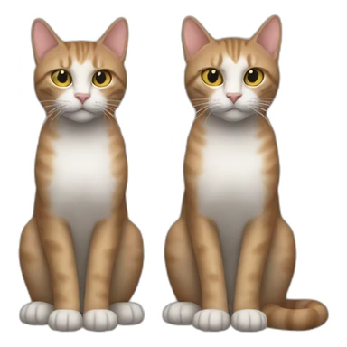 dos gatos abrazados sticker