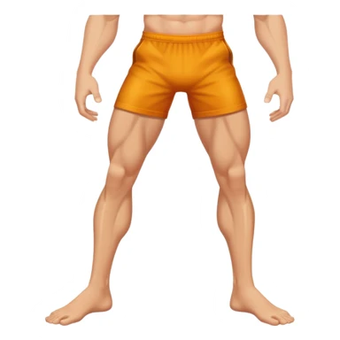 muscular leg of young white man, focus on leg sticker