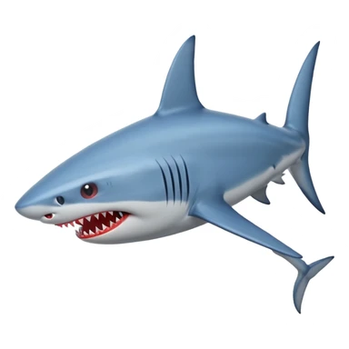 blue Shark attack efferct with blood sticker