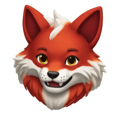 Crimson fur kitsune expessons sticker