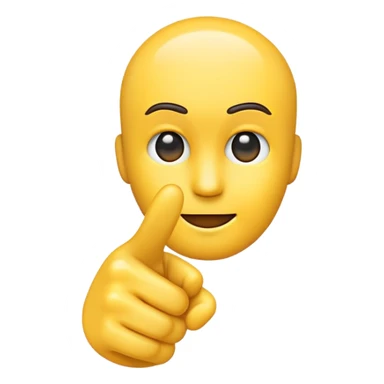 Make an emoji with a finger pointing toward the emoji head. Discord-style. sticker