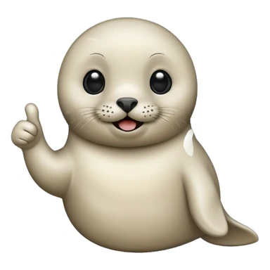 a cute seal giving a thumbs up sticker