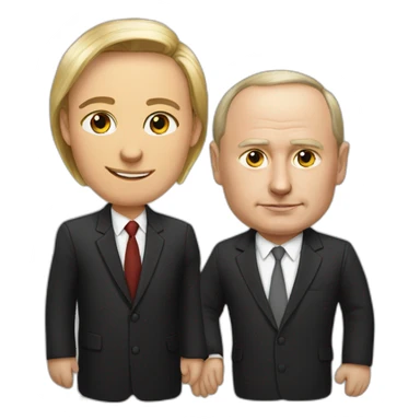 Cat and Vladimir poutine sticker