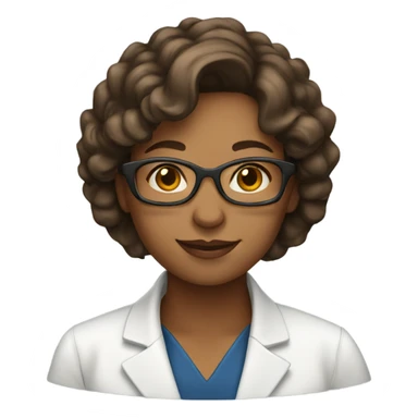 Female brown hair Doctoral graduate sticker