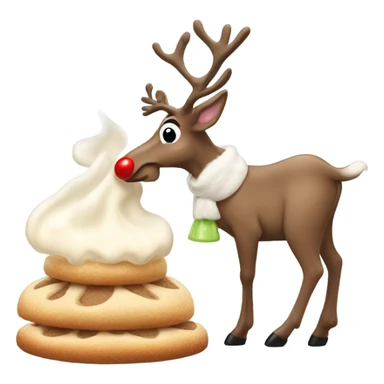 The gayest reindeer in drag sniffing baking soda sticker